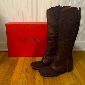 Donald J. Pliner Size 7 Women’s Genuine Calf Suede faux snake pattern Tall Boots
